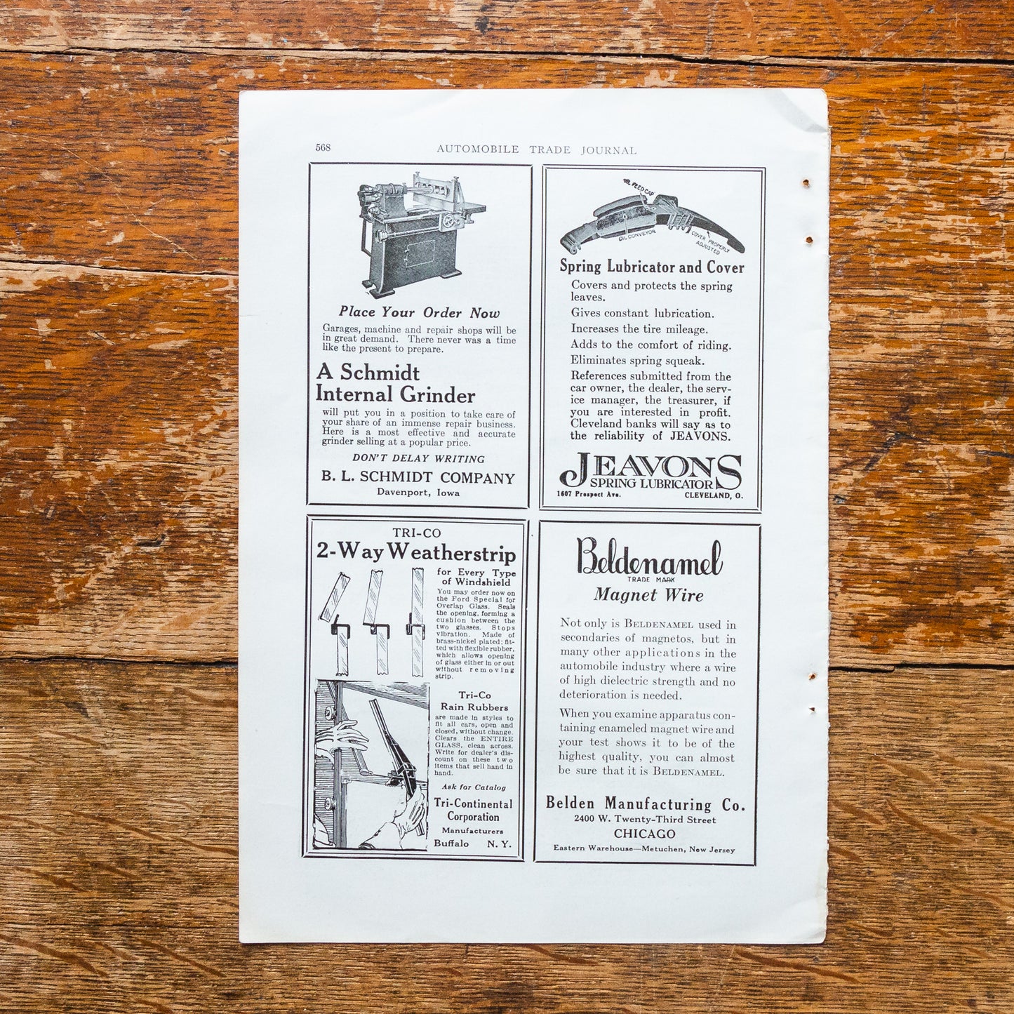 1910 Era Early Auto Car Ad | Antique Automobile Parts Advertising