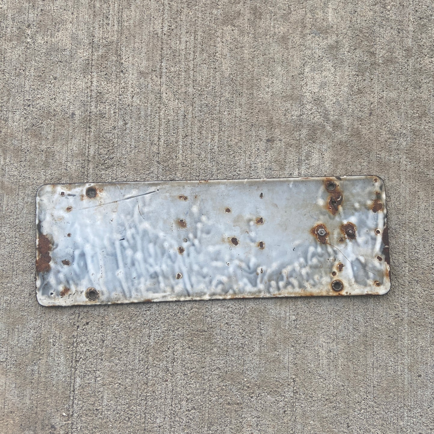 1916 California Porcelain License Plate with 1918 Bell Tab Vintage Auto Collectible 70515