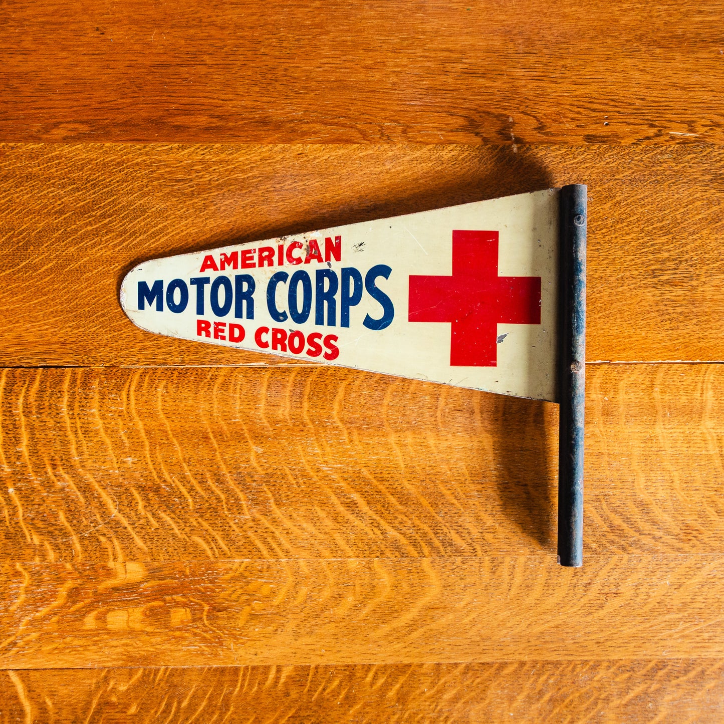 1918 Red Cross Motor Corps Car Sign | Vintage Rhode Island WWI Collectible