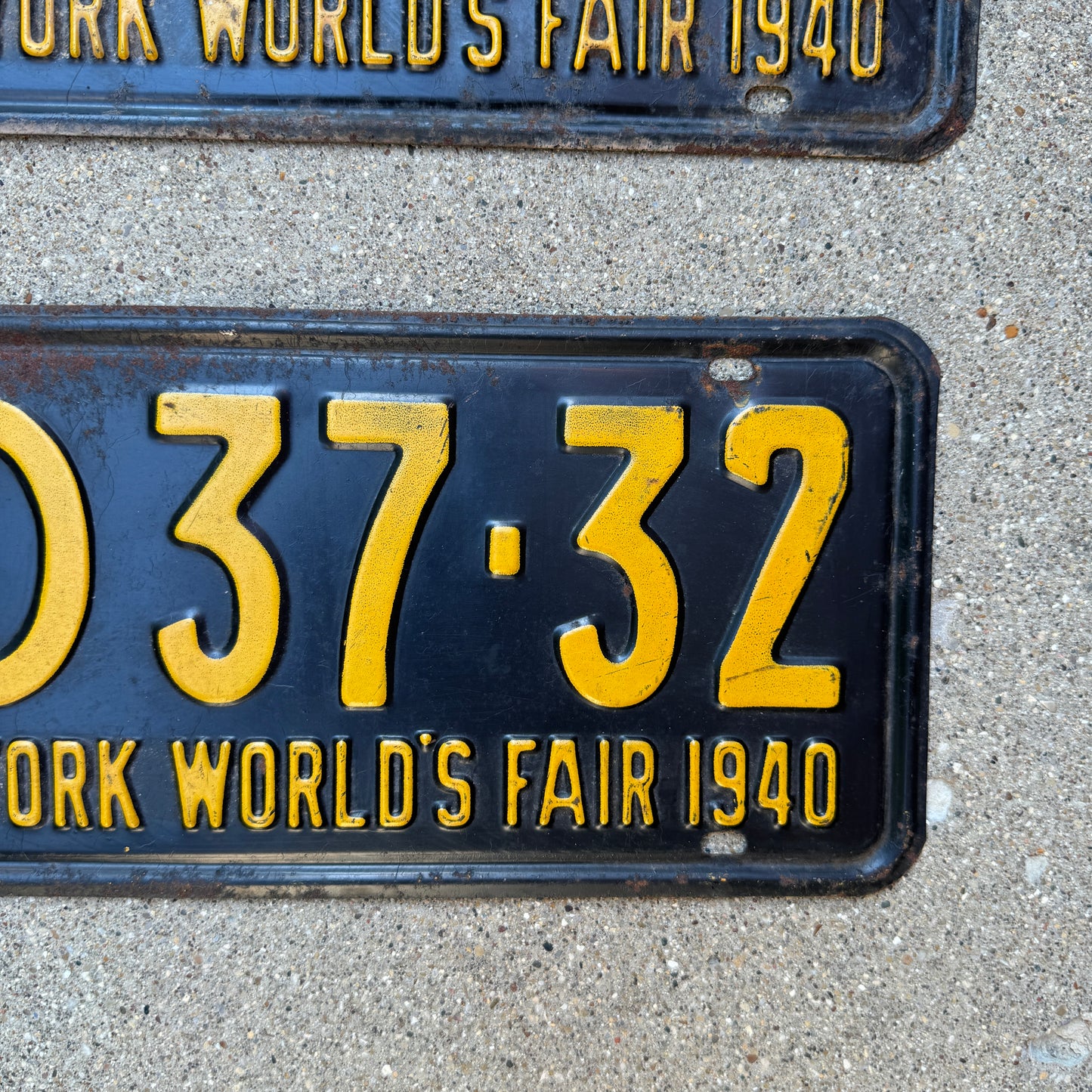 1940 New York License Plate Pair 8D3732 | YOM DMV Clear for Registration