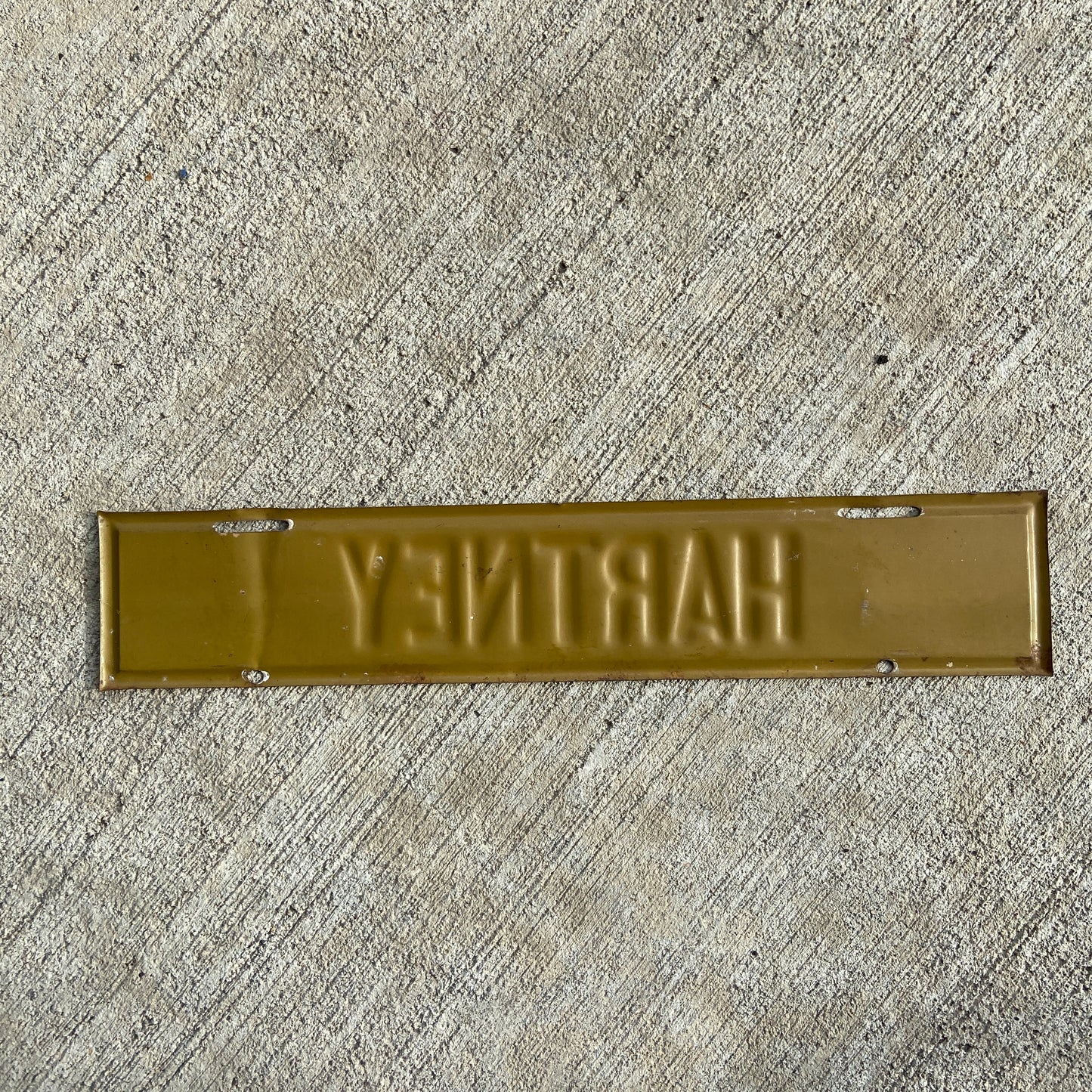 1940s Hartney Manitoba License Plate Topper | Firestone Tires