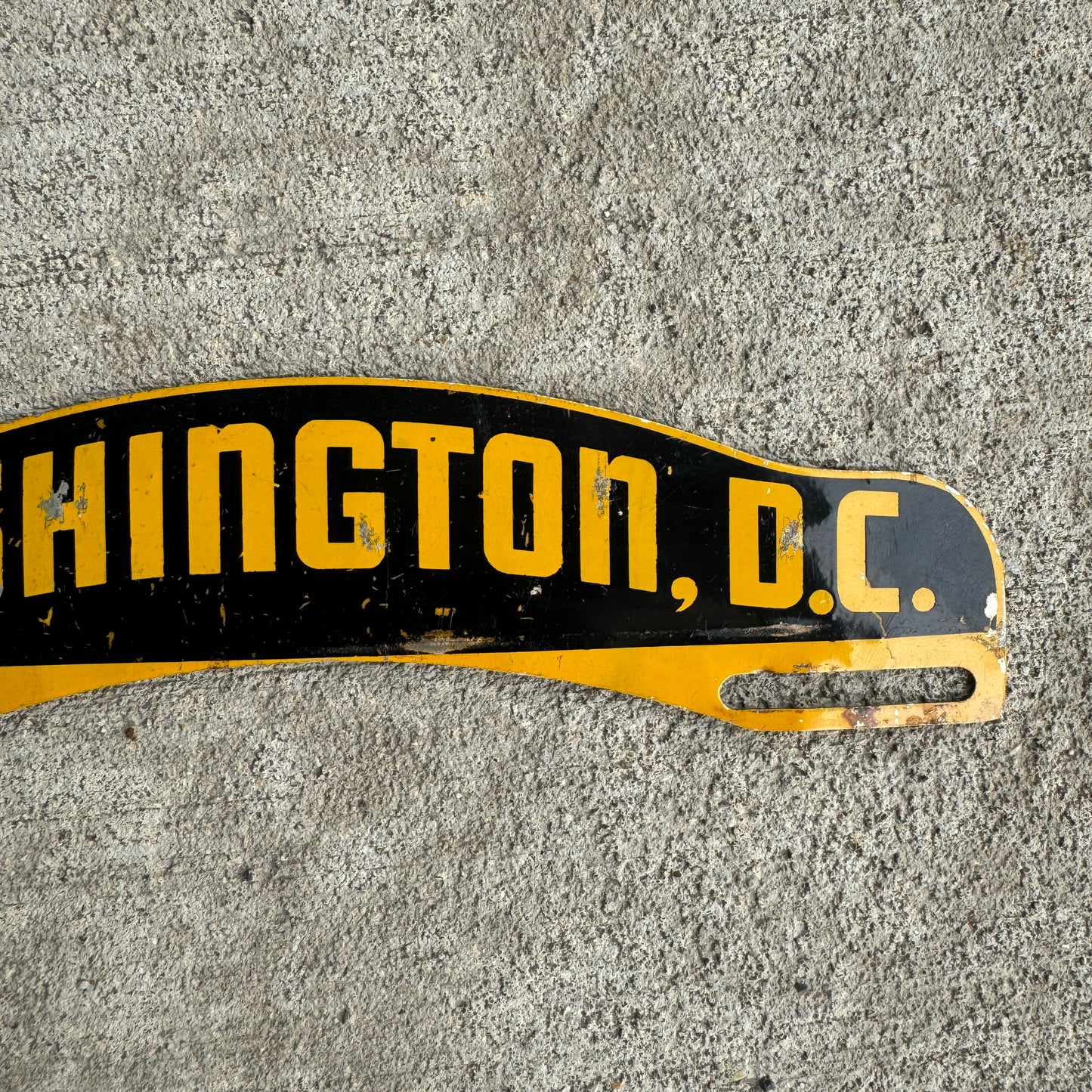 1950 Era Washington DC License Plate Topper Auto Garage Decor