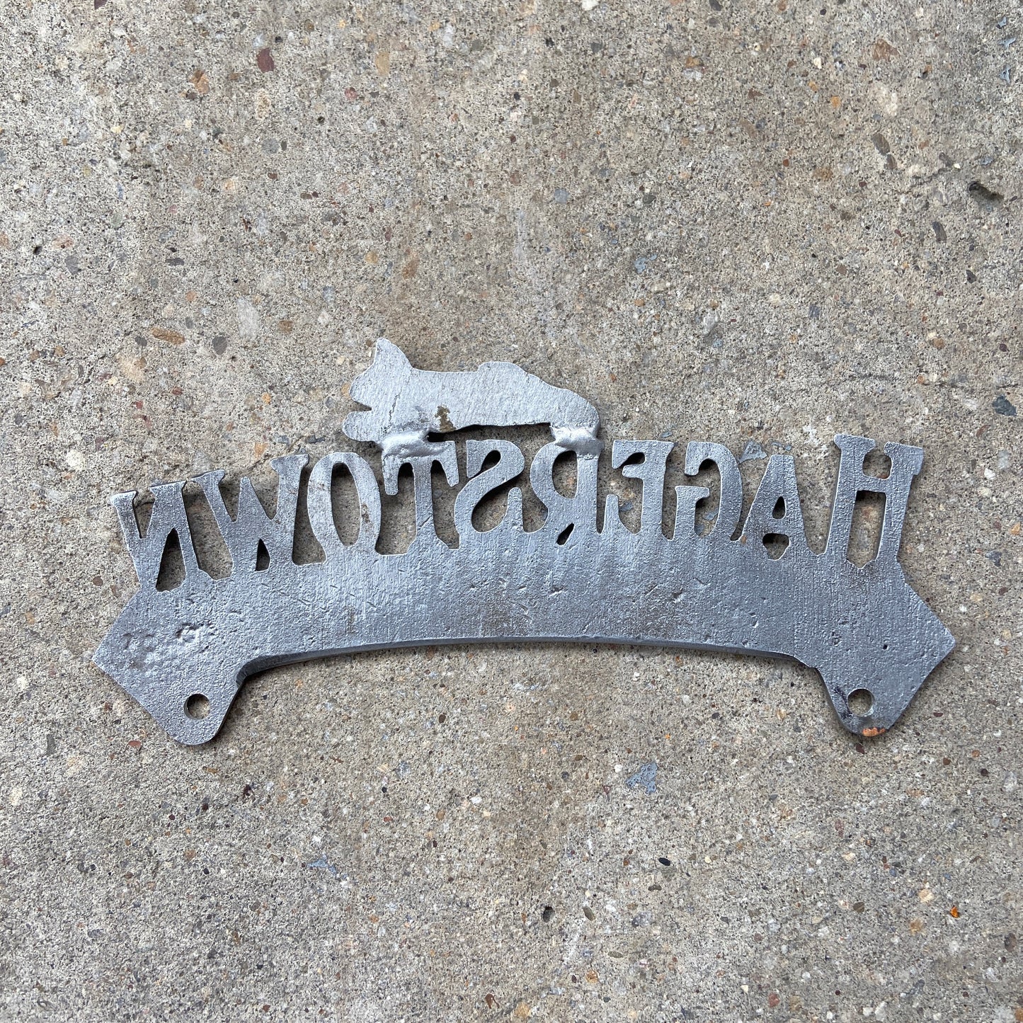 1950s Hagerstown Maryland License Plate Topper Beagle Club Cast Aluminum