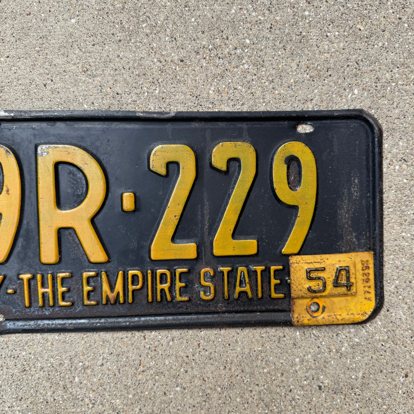 1953 1954 New York License Plate | Vintage Classic Car Show Display 9R-229