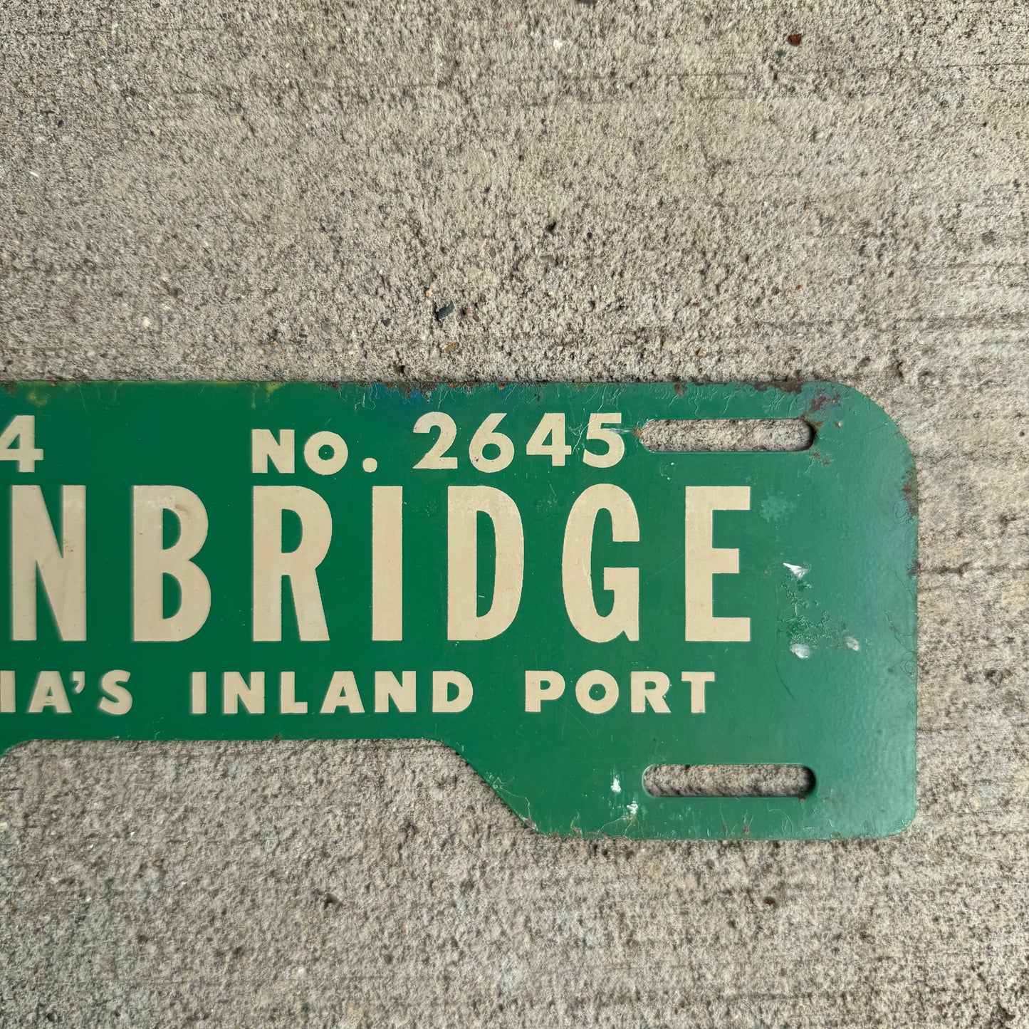 1964 Bainbridge Georgia License Plate Topper Inland Port