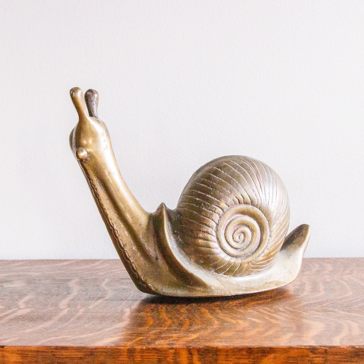 Large Brass Snail | Vintage Mid-Century Modern Wildlife Decor