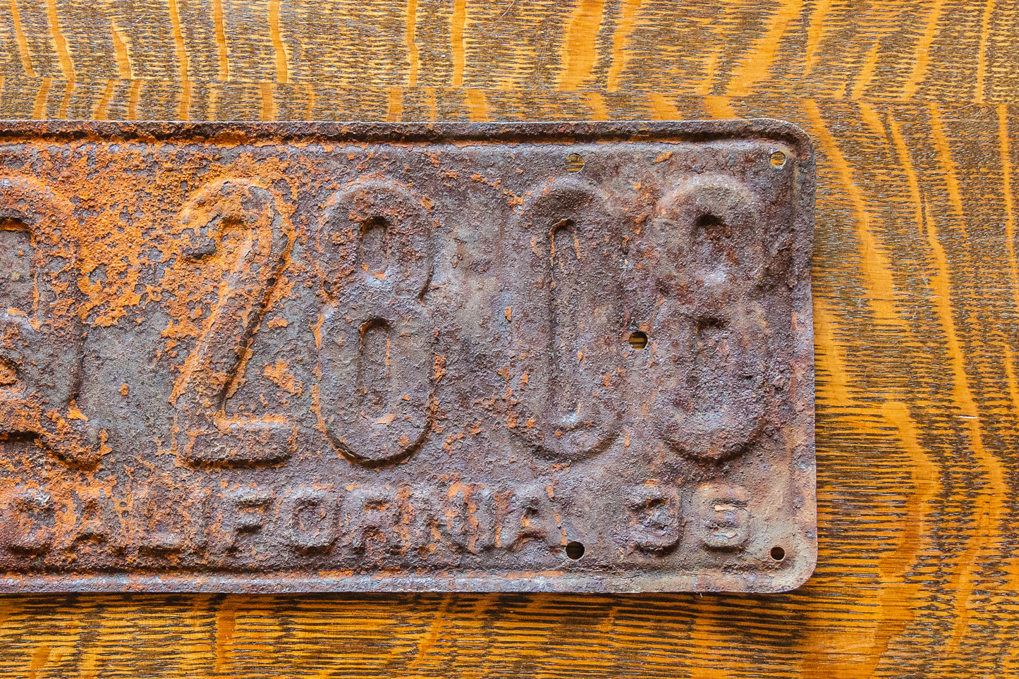 1936 California License Plate Vintage Rustic Wall Decor