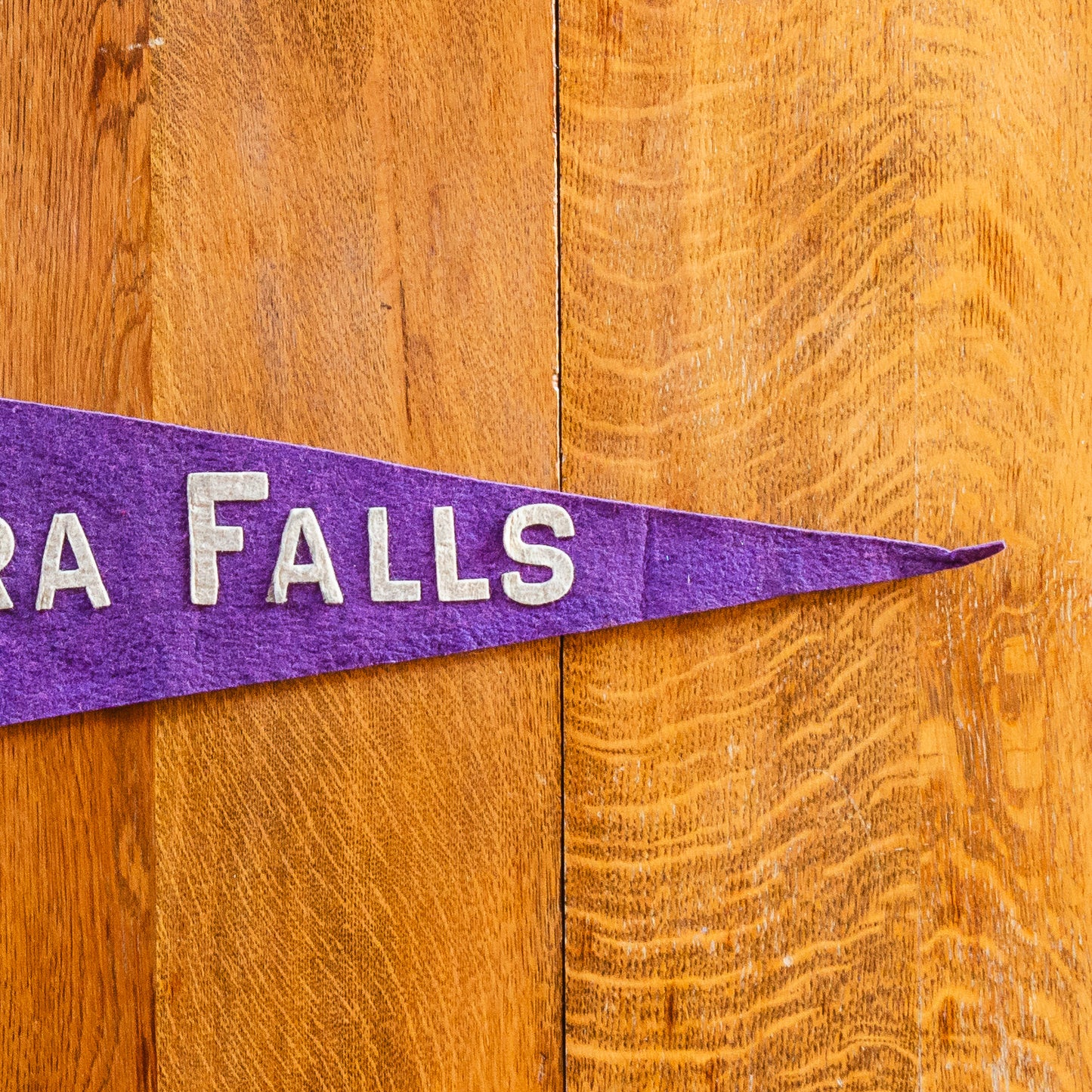Niagara Falls Purple Felt Pennant Vintage Travel Wall Decor