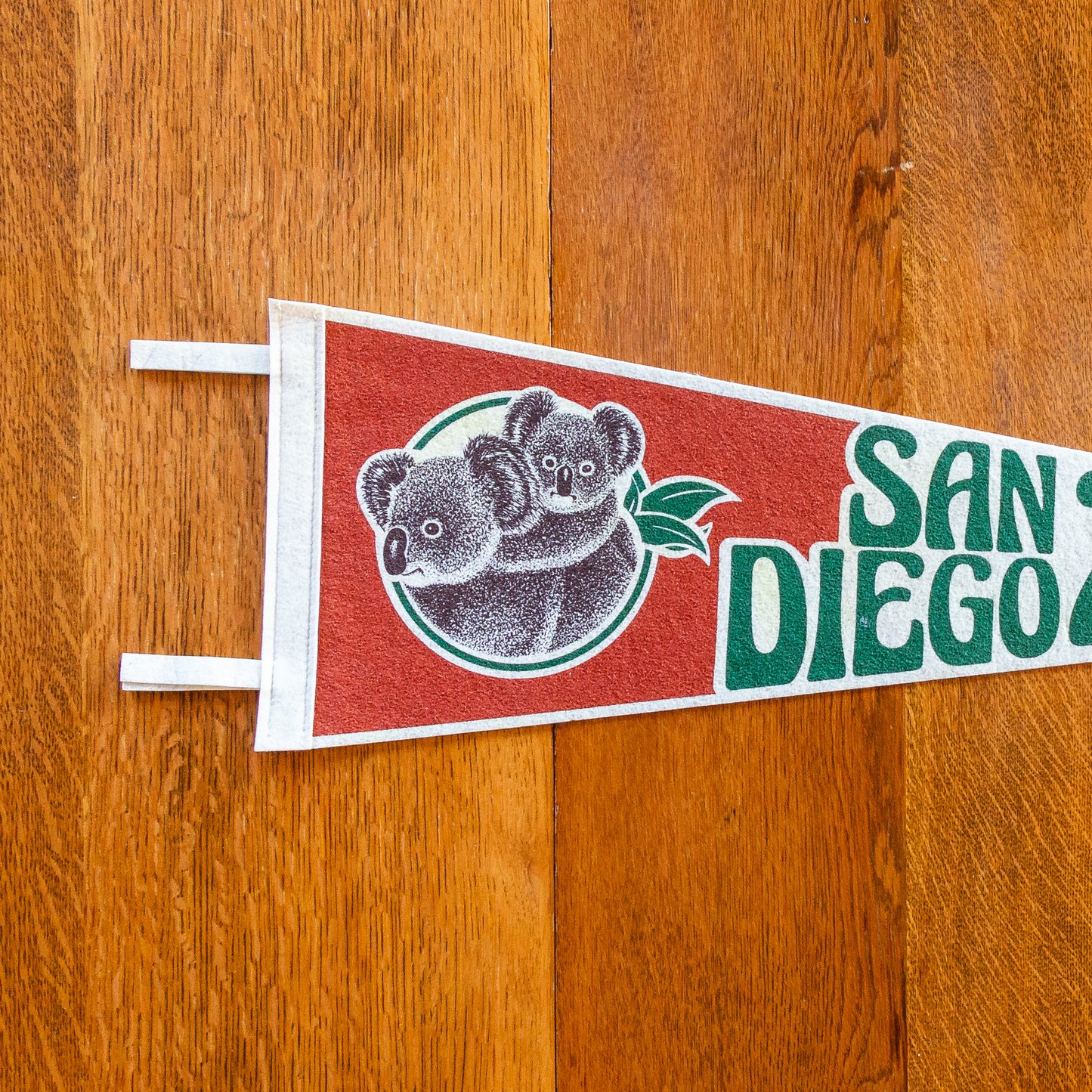 San Diego Zoo Felt Pennant Vintage California Wall Decor