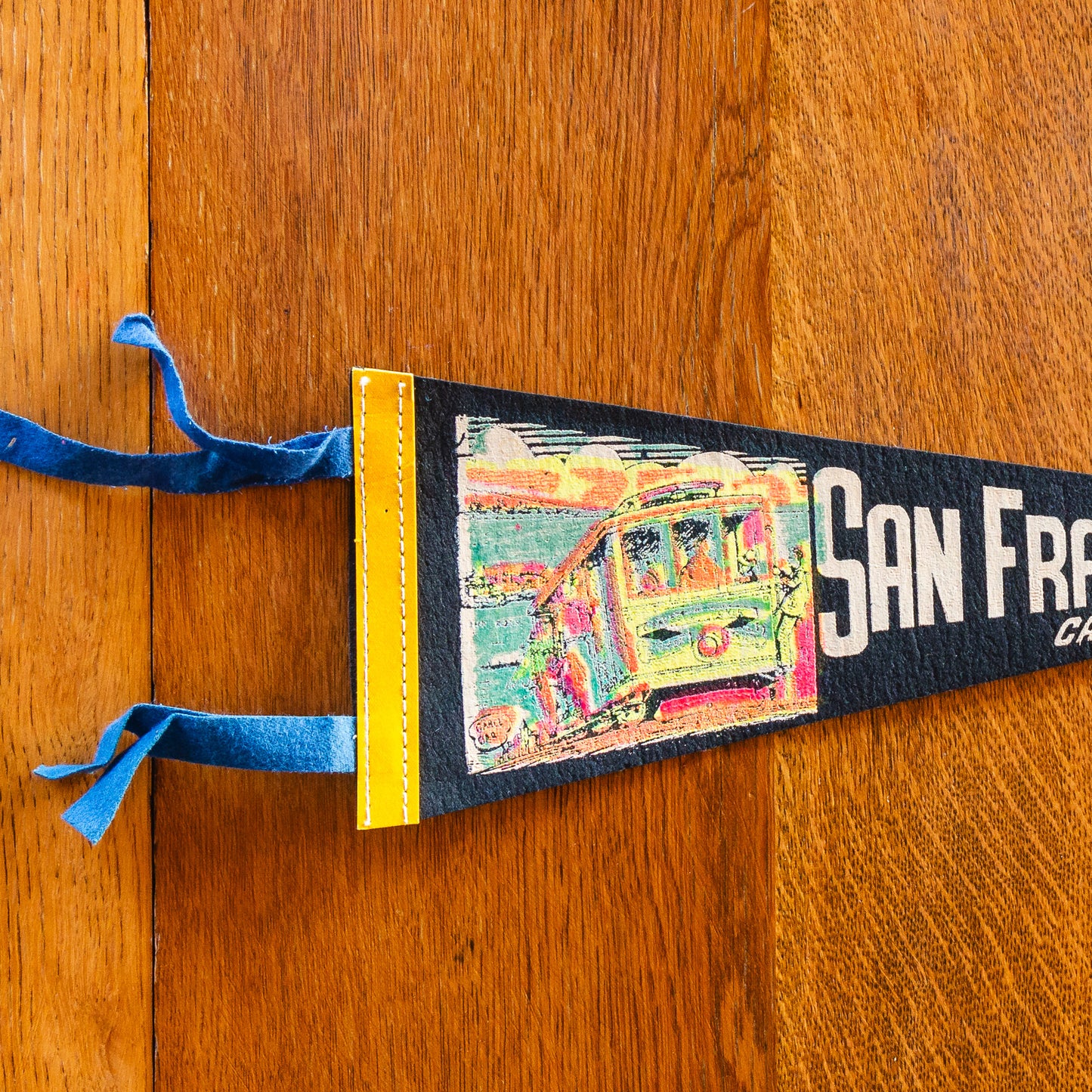 San Francisco CA Felt Pennant Vintage Black Gallery Wall Decor