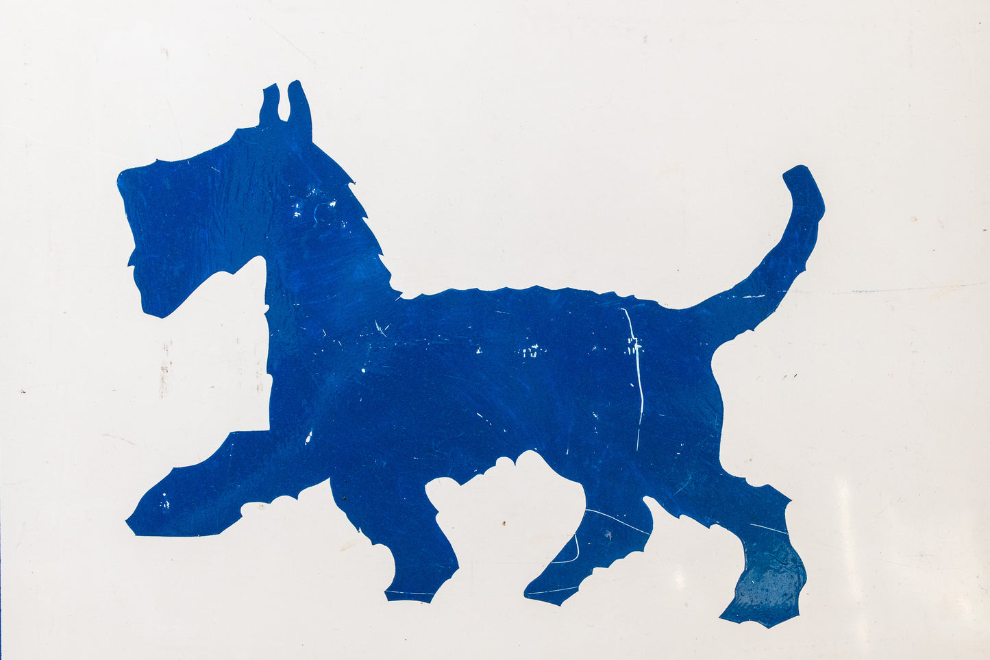 Scottie Dog Sign Vintage Blue White Dog Lover Wall Decor