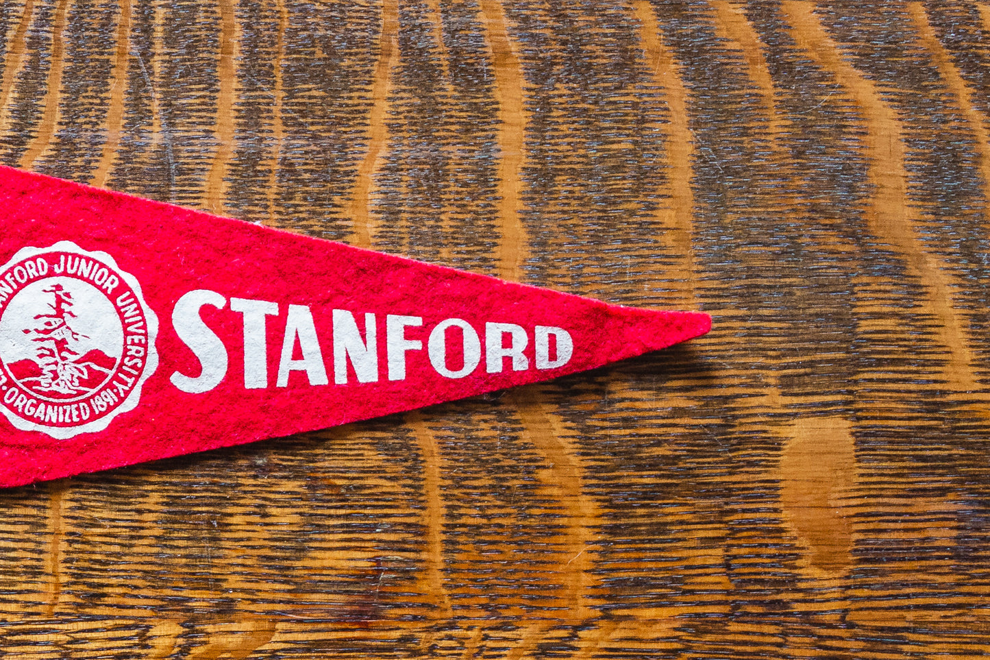 Stanford University Mini Felt Pennant Vintage Cardinal Alumni Decor