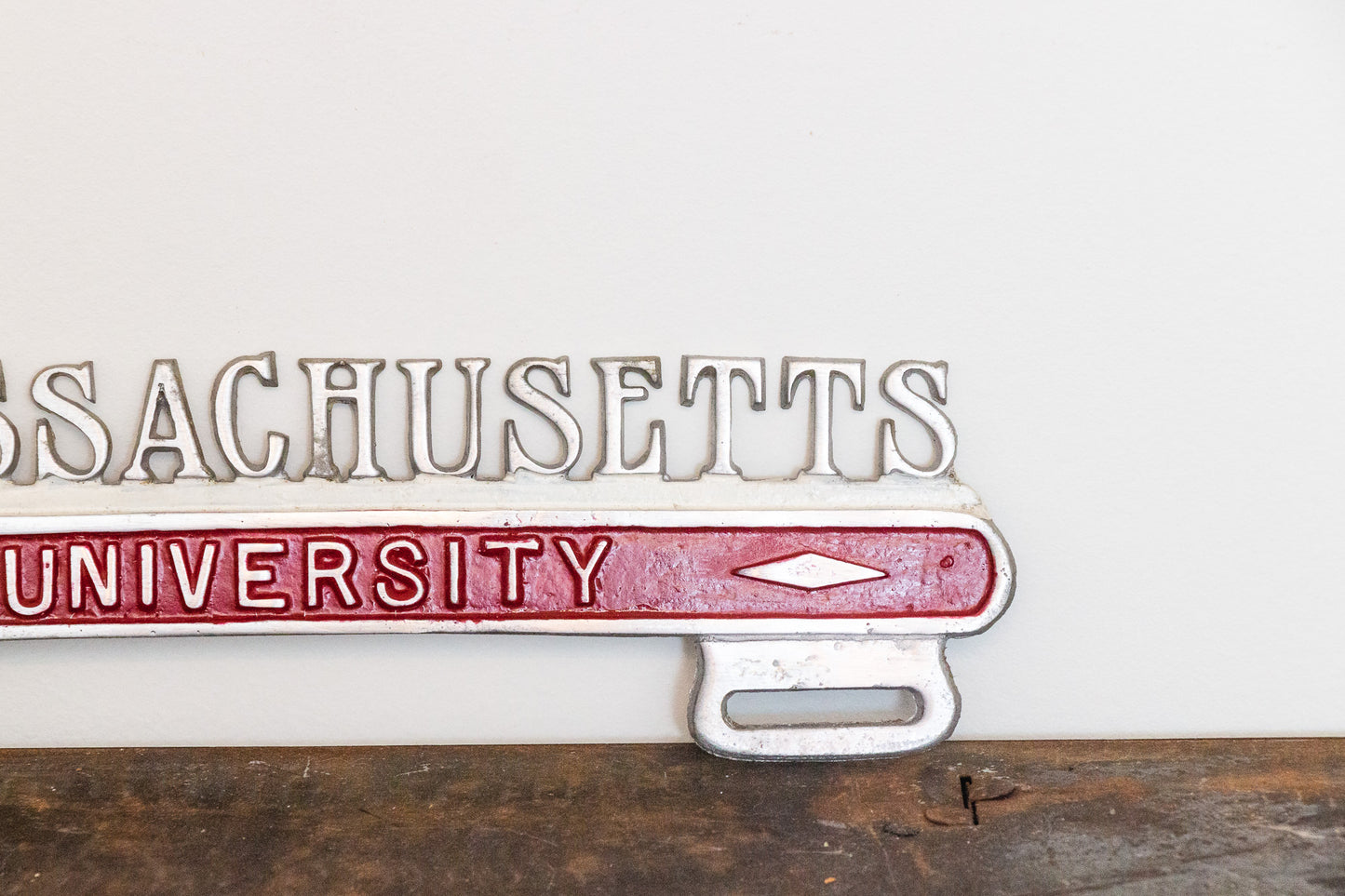 University Massachusetts Amherst License Plate Topper Vintage