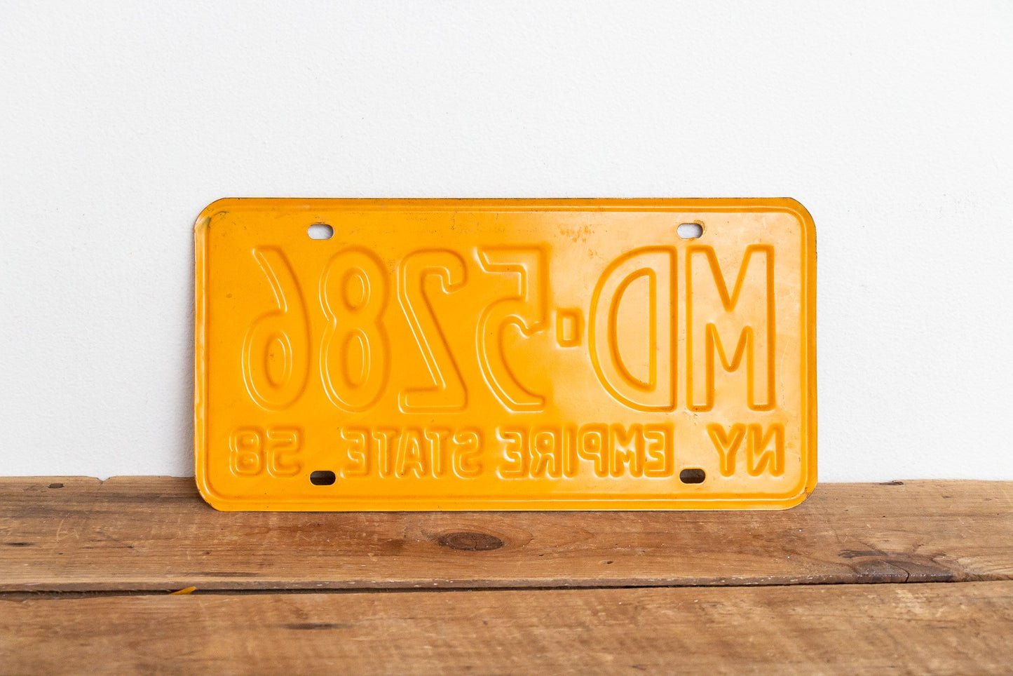 New York 1958 Doctor License Plate Vintage MD Medical Wall Decor - Eagle's Eye Finds