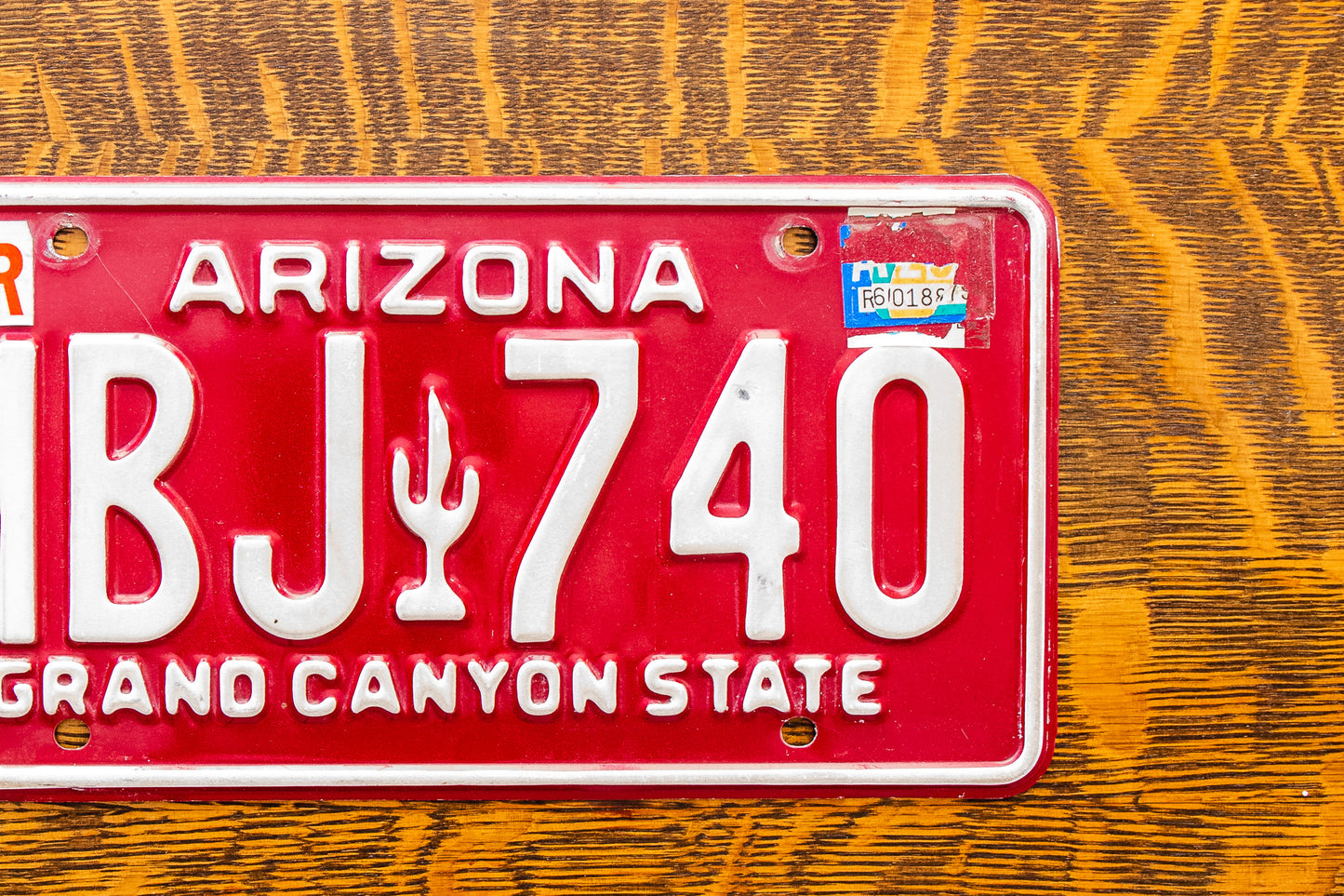 1980 Arizona Red License Plate Vintage Wall Hanging Decor MJB 740