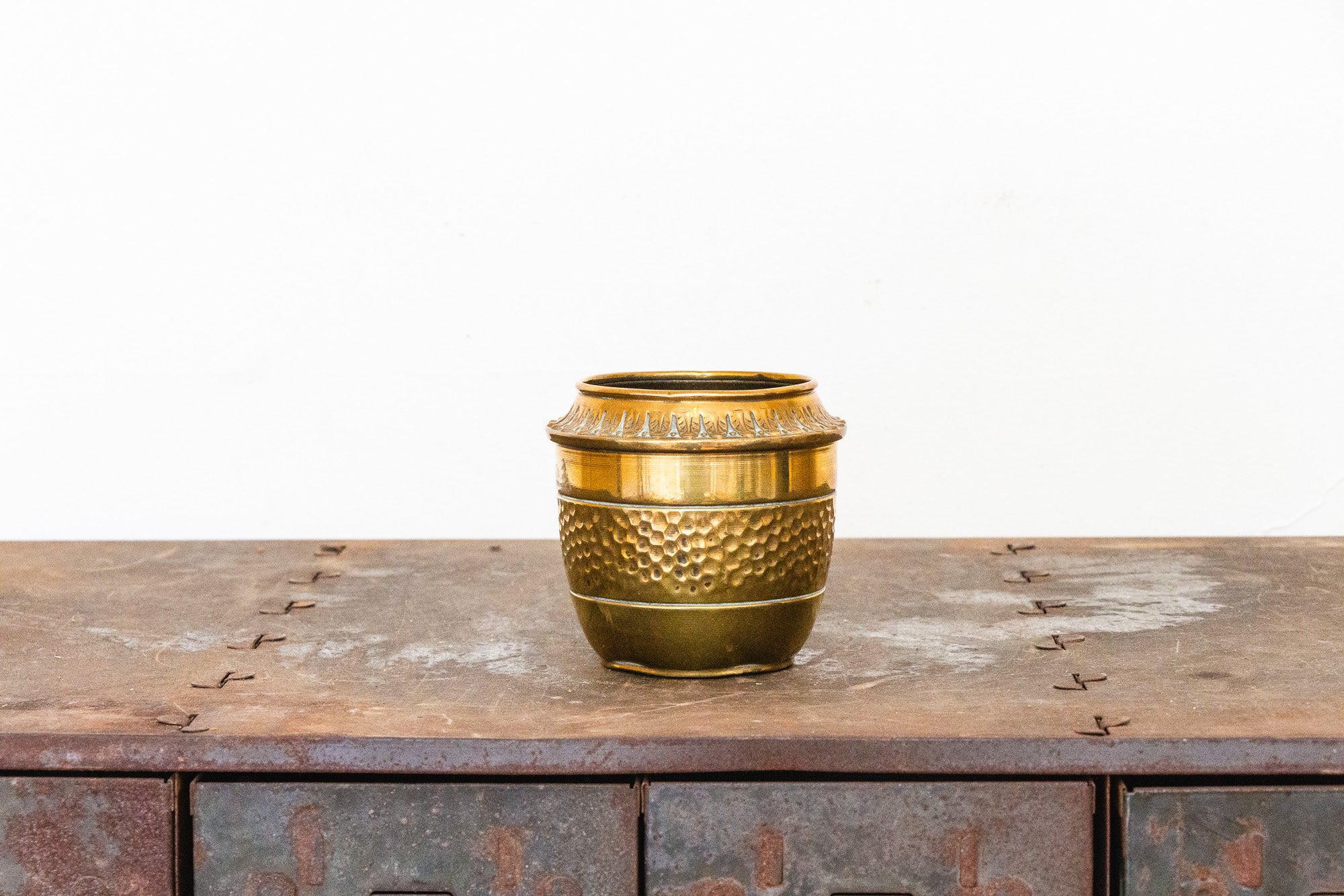 brass succulent planter Hammered Brass Planter Vintage Flower Vase or Succulent Pot – Eagle's Eye Finds