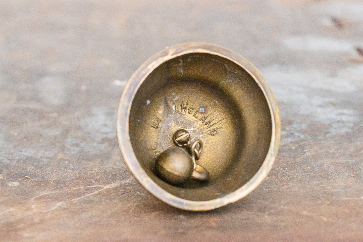 Brass Sanctuary Bell Vintage AQVILA AGNVS X PELICANVS LEO X Mid-Century Decor - Eagle's Eye Finds