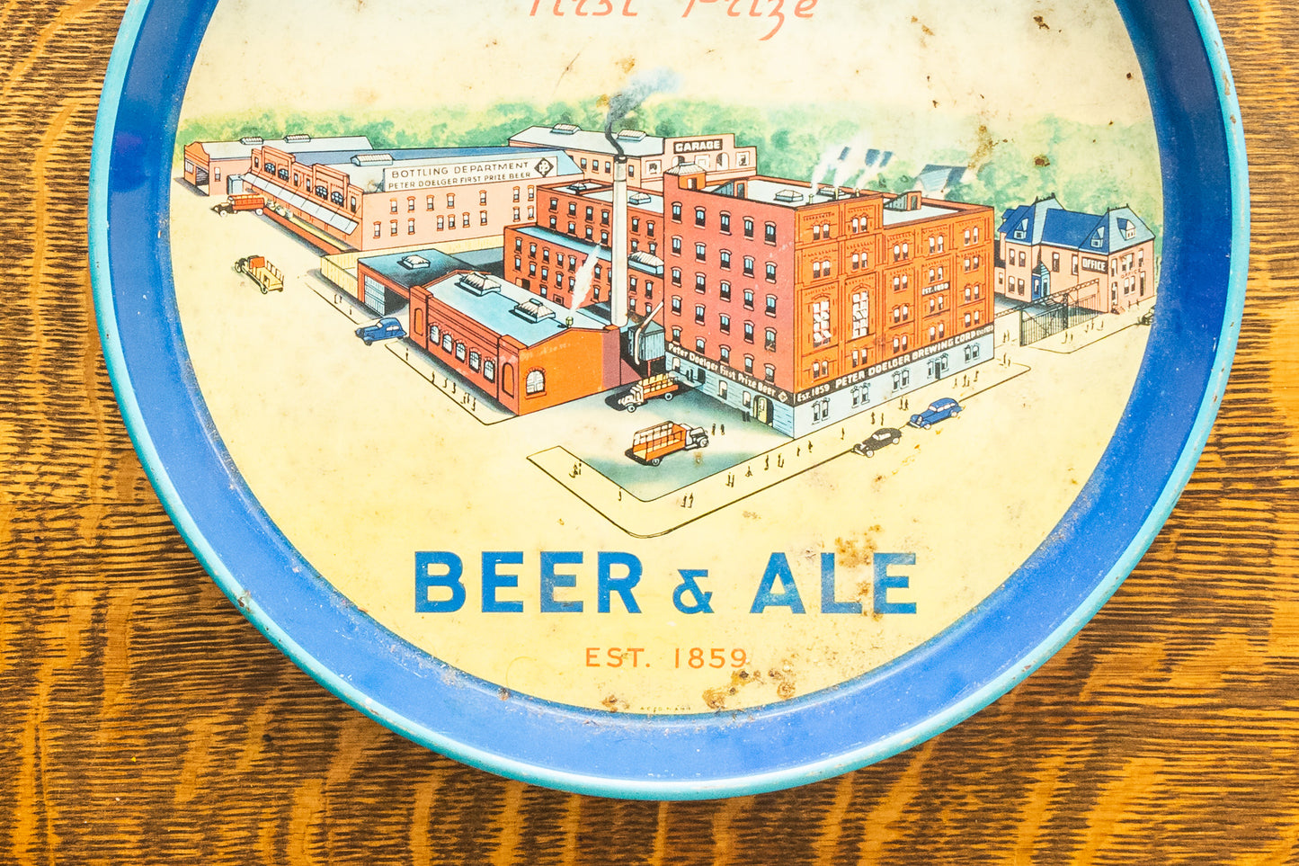 Peter Doelger Beer Tray Brewery Bar Decor Factory Graphic