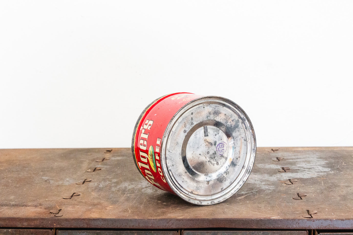 Folger's Coffee Tin Vintage Red Mid-Century Advertising Tin - Eagle's Eye Finds