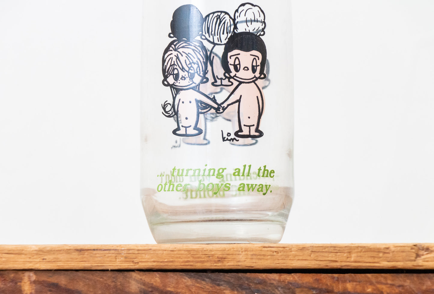 Love Is...Comic Strip Glass Cup Vintage Dating Themed 1970 Retro Glassware - Eagle's Eye Finds