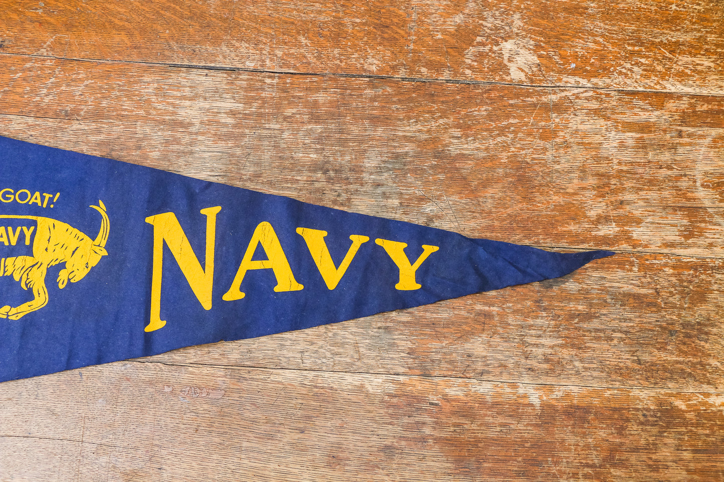 US Naval Academy Blue Felt Pennant Vintage Navy College Grad Gift