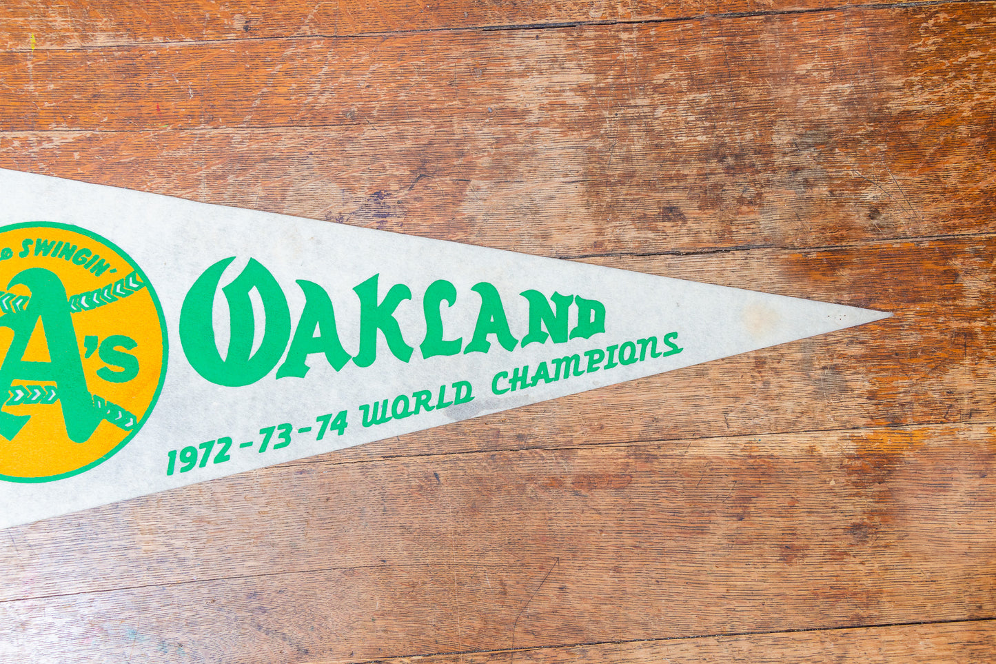 Oakland A's World Series Champs Baseball Pennant MLB Felt Sports Decor - Eagle's Eye Finds