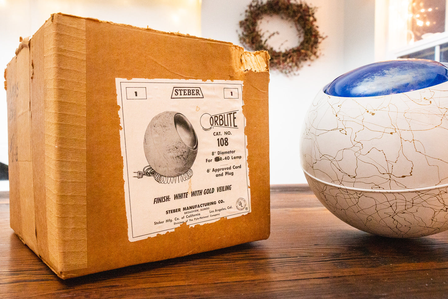 Steber Orblite Vintage Midcentury Christmas Tree Spotlight Light With Box