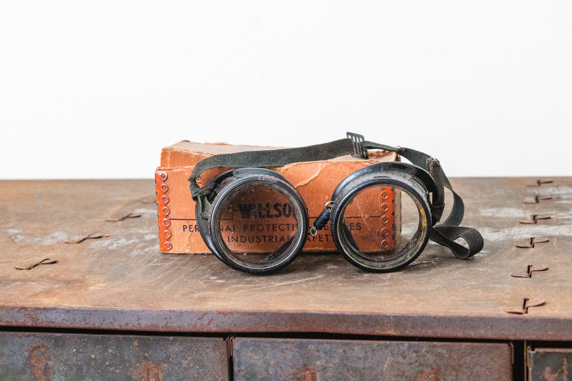 Willson Safety Goggles Vintage Steampunk Industrial Decor with Origina