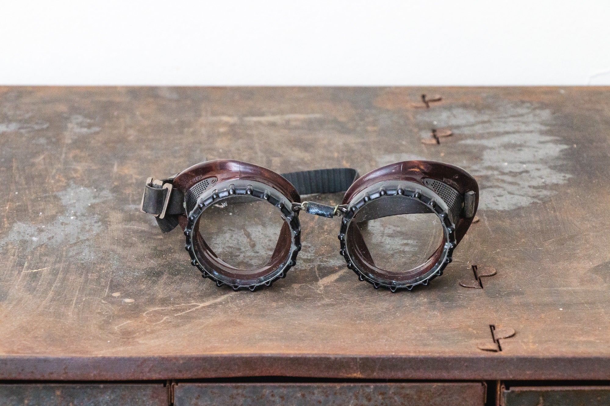 Willson Safety Goggles TAW51 Vintage Steampunk Industrial Decor with O