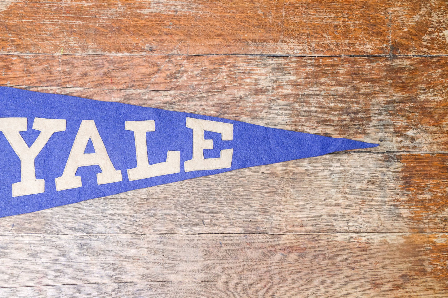 Yale University Blue Felt Pennant Vintage College Wall Decor