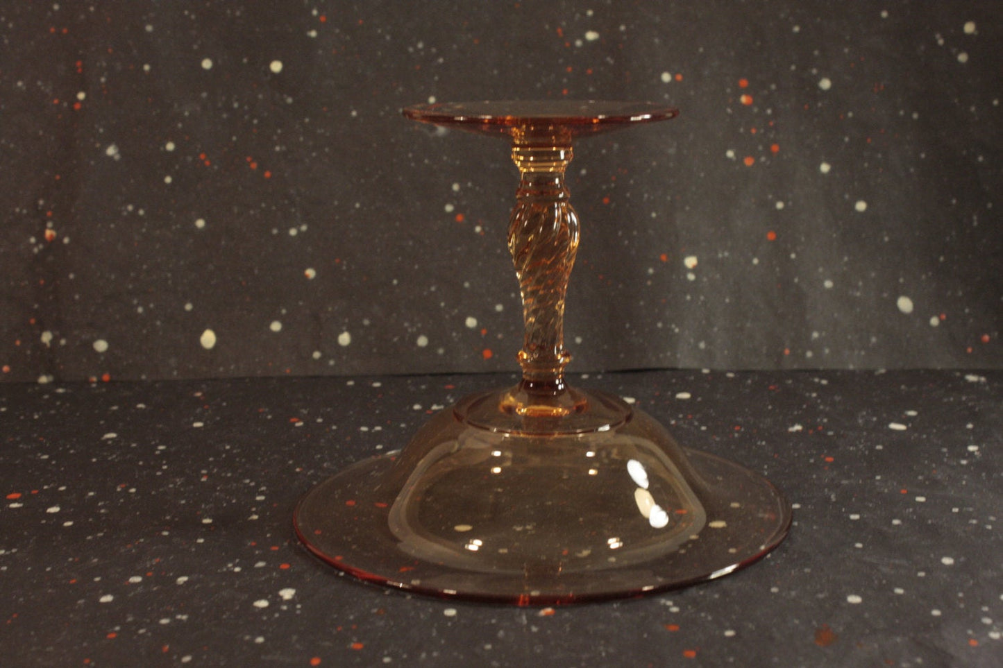 Pink Footed Glass Compote Vintage Footed Bowl - Eagle's Eye Finds