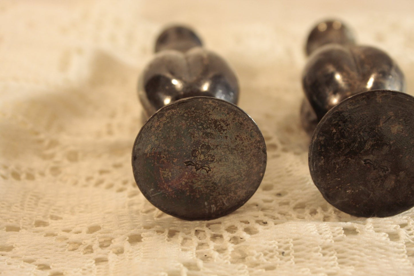 Art Nouveau Salt and Pepper Shakers Vintage Silver Plate - Eagle's Eye Finds