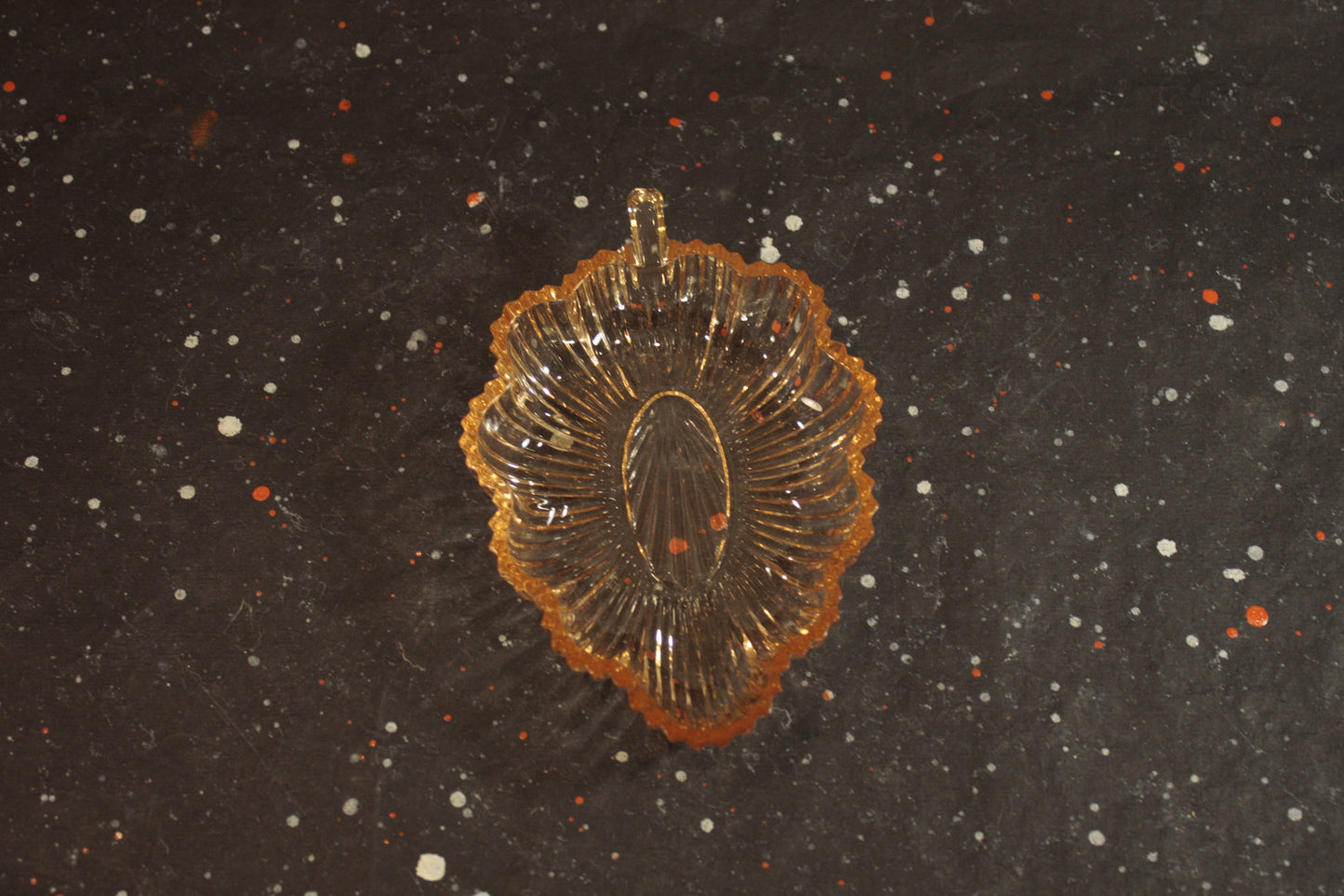 Pink Glass Leaf Shaped Dish Vintage Serving or Trinket Dish - Eagle's Eye Finds