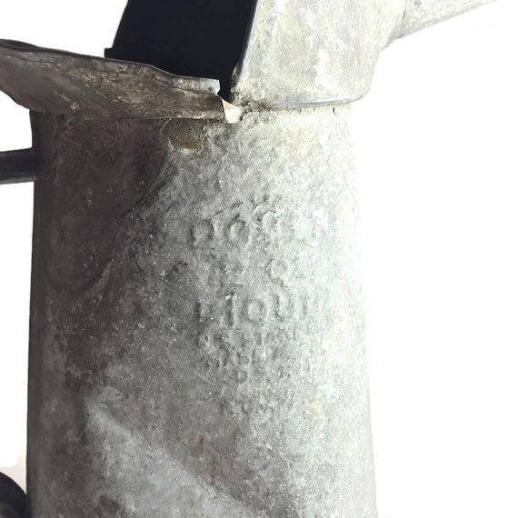 Galvanized Gallon Oil Spout Vintage - Eagle's Eye Finds