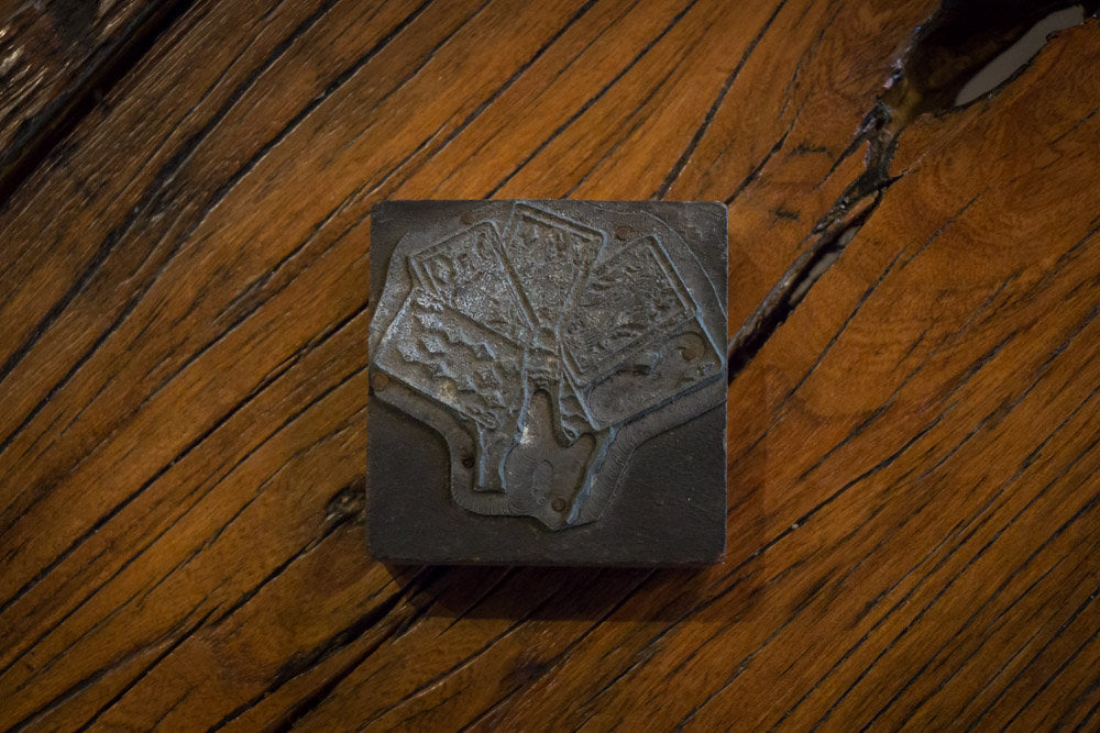 Hand of Cards Vintage Letterpress Block - Eagle's Eye Finds
