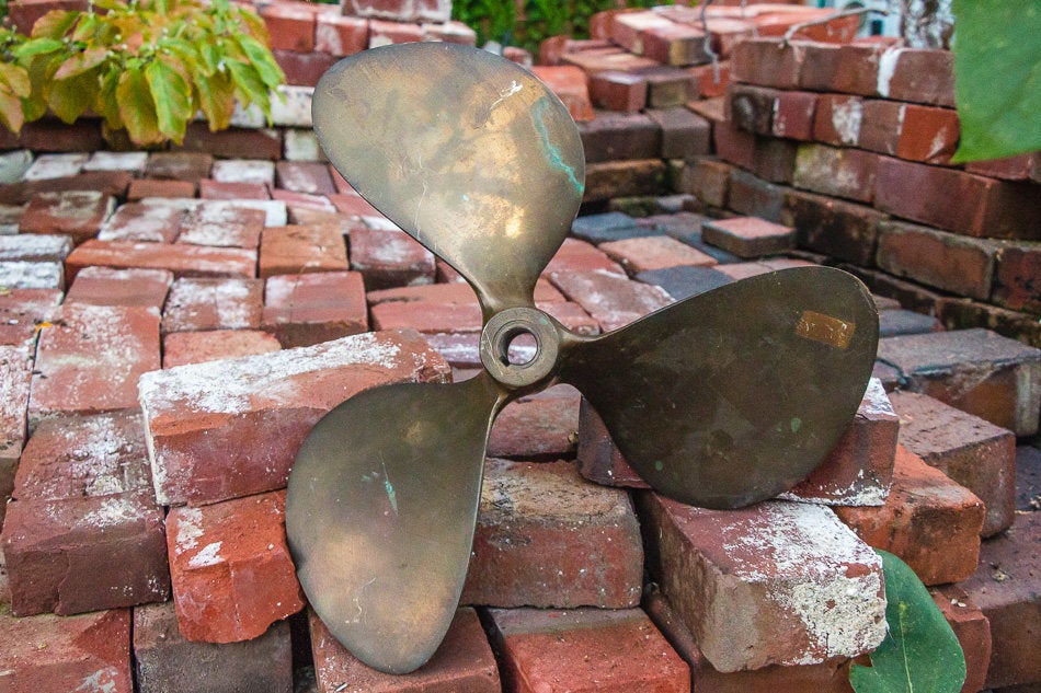 Brass Boat Propeller Vintage Nautical Decor - Eagle's Eye Finds