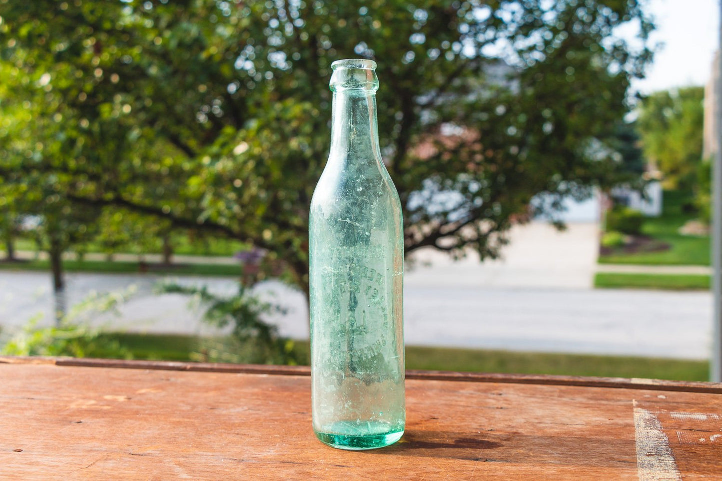 L & H Valley Bottling Co Soda Bottle Vintage Aqua Glass Bottle - Eagle's Eye Finds