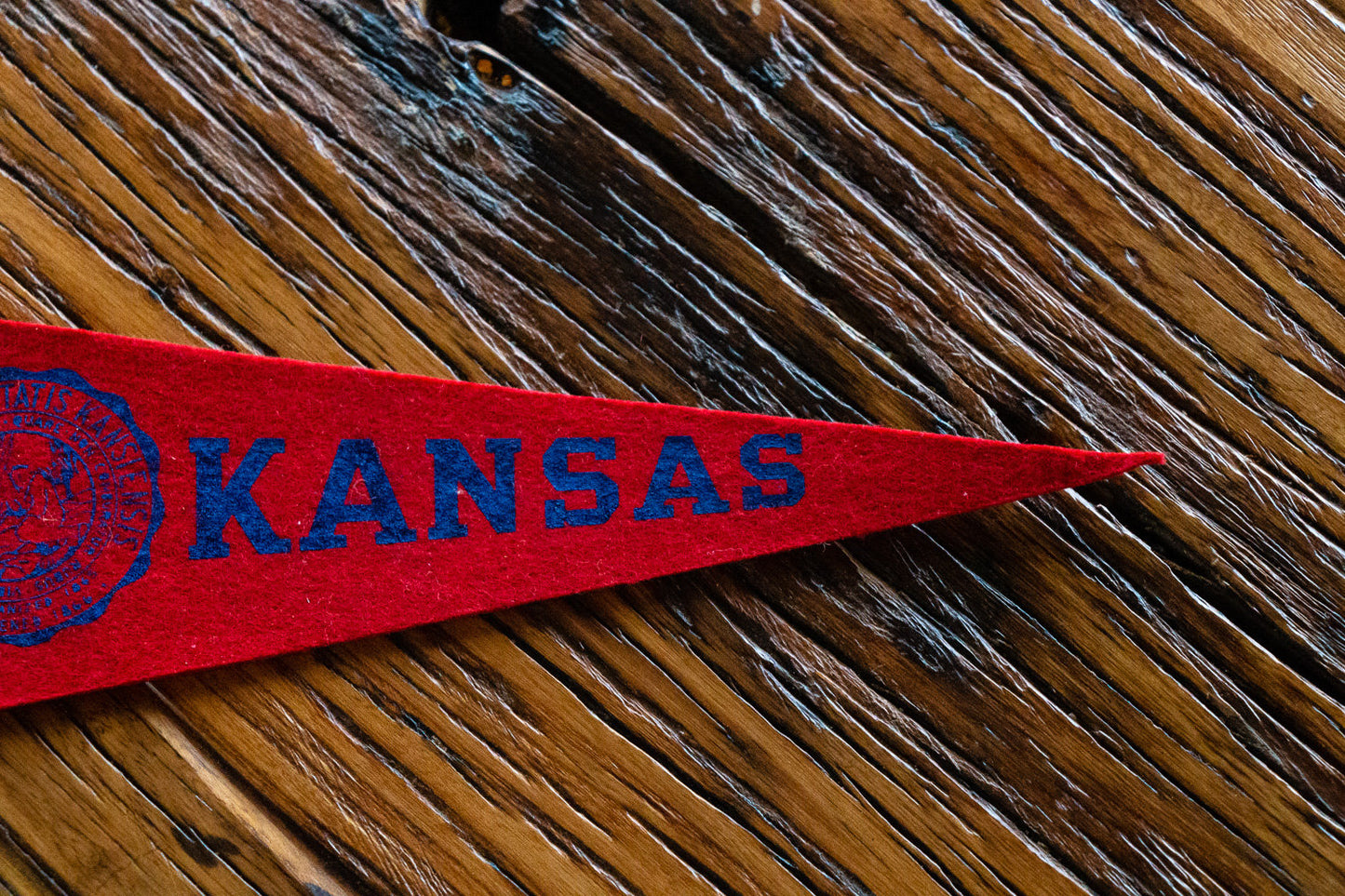 University of Kansas Mini Felt Pennant Vintage College Wall Decor - Eagle's Eye Finds