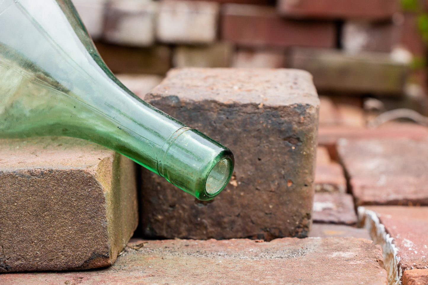Italian Wine Bottle Vintage Green Glass Decor - Eagle's Eye Finds