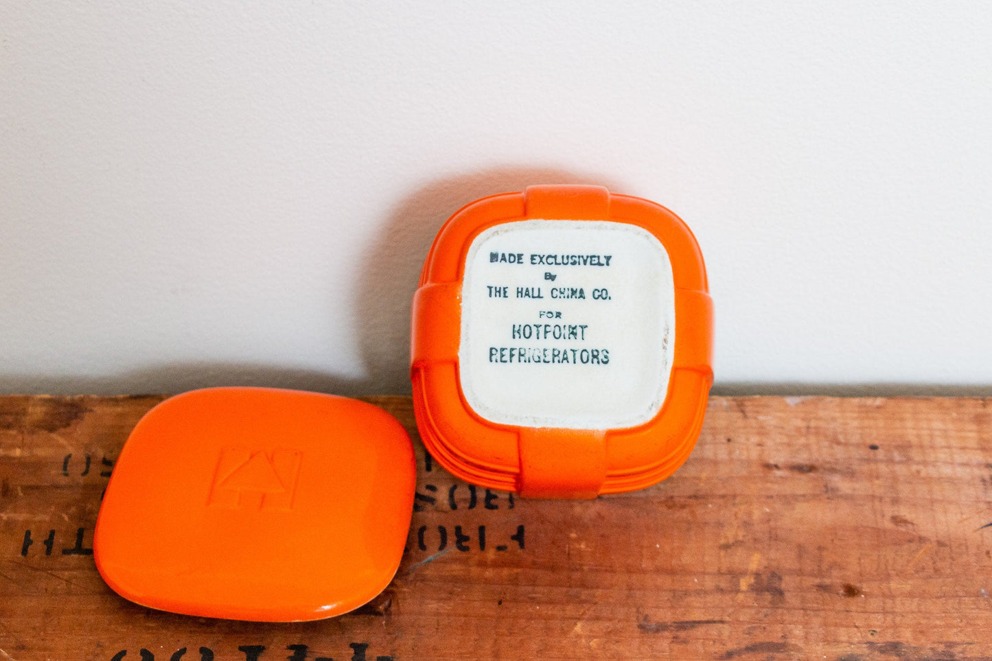 Orange Hall Hotpoint Refrigerator Dish Vintage Ceramic Kitchenware - Eagle's Eye Finds