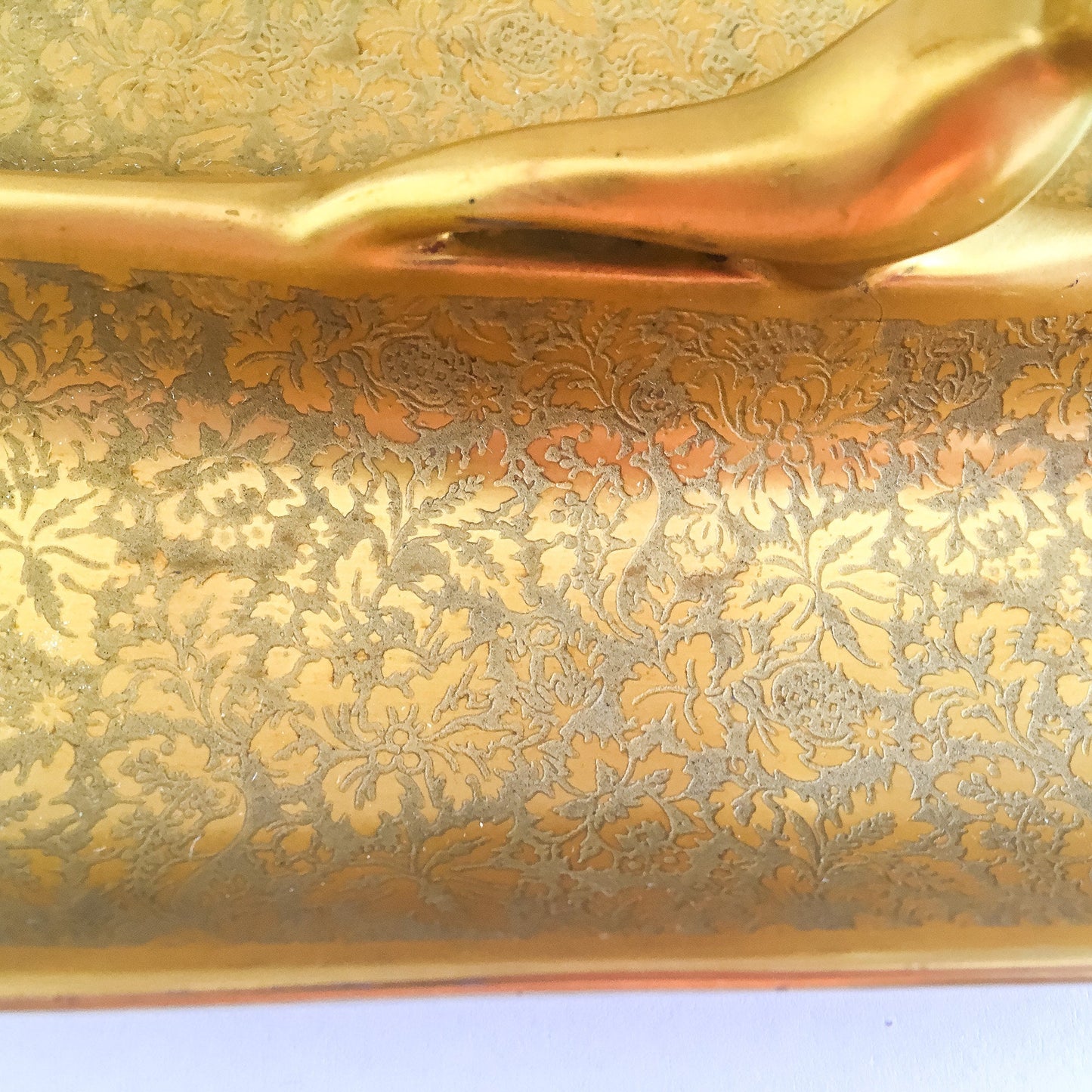 Golden Bird Ornate Relish Celery Tray Vintage Ceramic Pottery - Eagle's Eye Finds