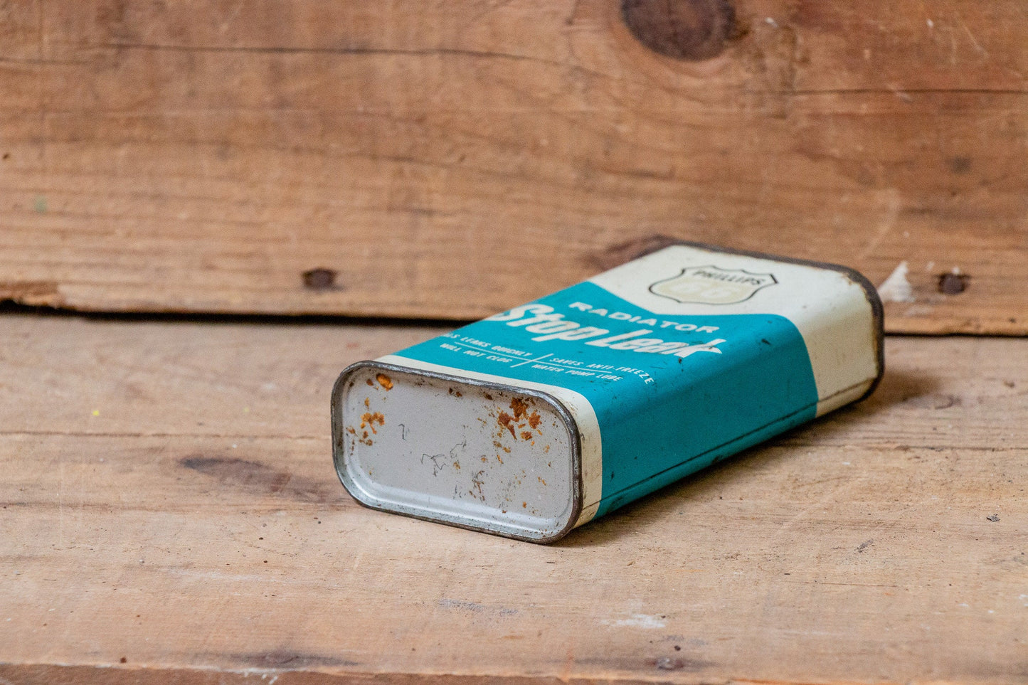 Phillips 66 Radiator Stop Leak Can Vintage Gas and Oil Collectible - Eagle's Eye Finds