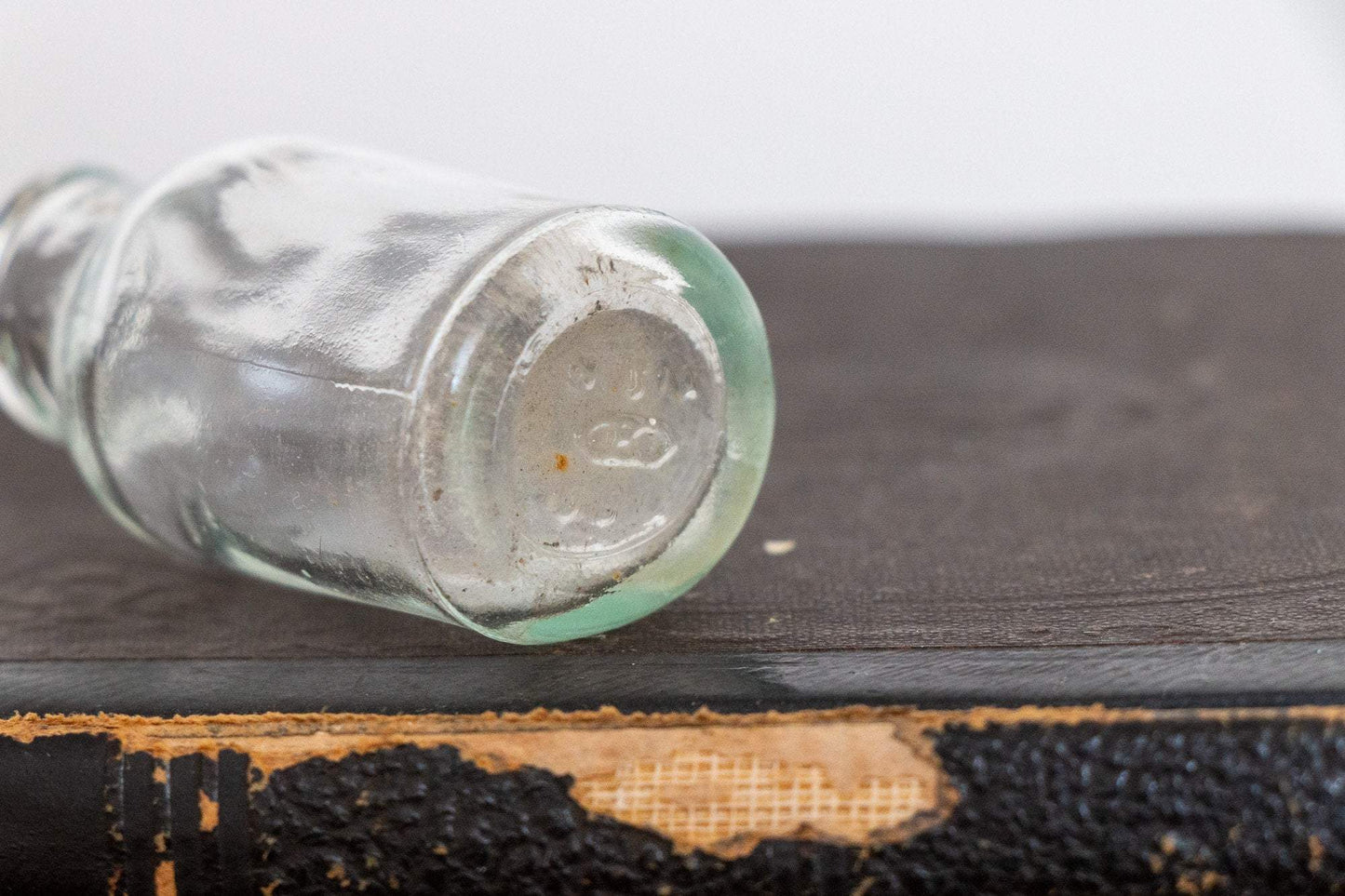 Mini Glass Bottle Vintage Art Deco Glass Bottle - Eagle's Eye Finds