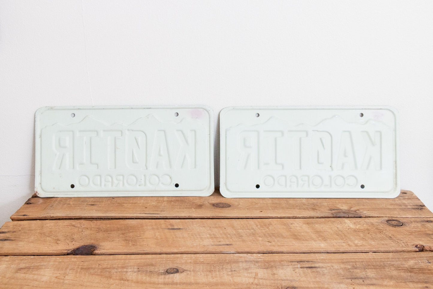 Colorado 1987 Amateur Radio License Plate Pair Vintage HAM Radio Wall Hanging Decor - Eagle's Eye Finds