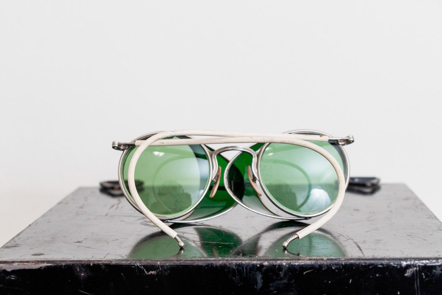AO Green Safety Glasses Vintage American Optical Industrial Decor - Eagle's Eye Finds