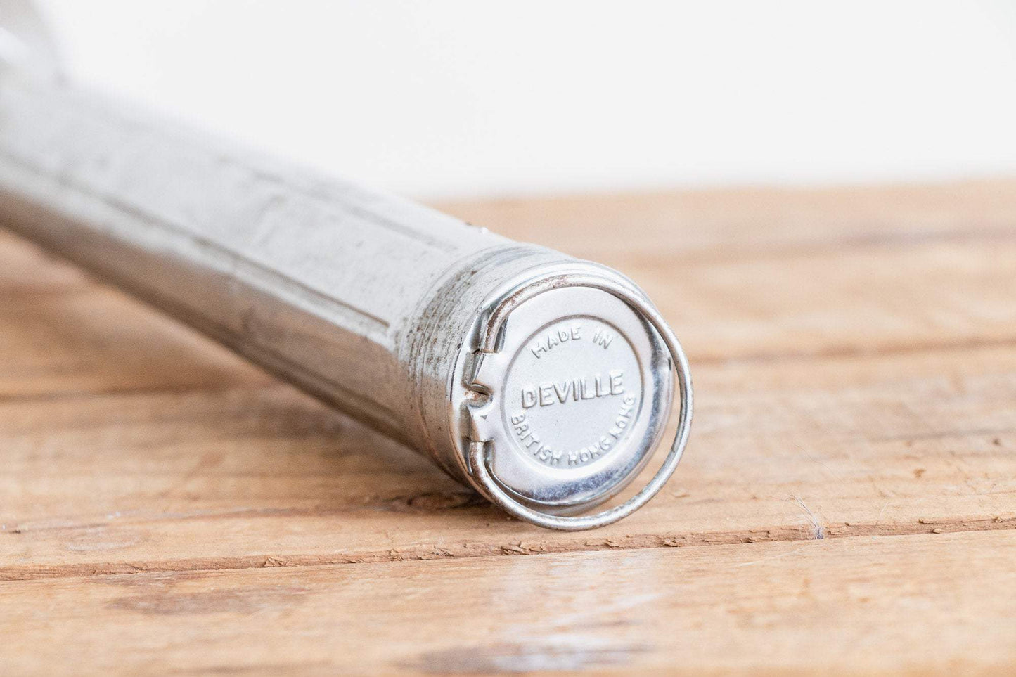 Silver Deville Flashlight | Long and Large Vintage Flashlight - Eagle's Eye Finds