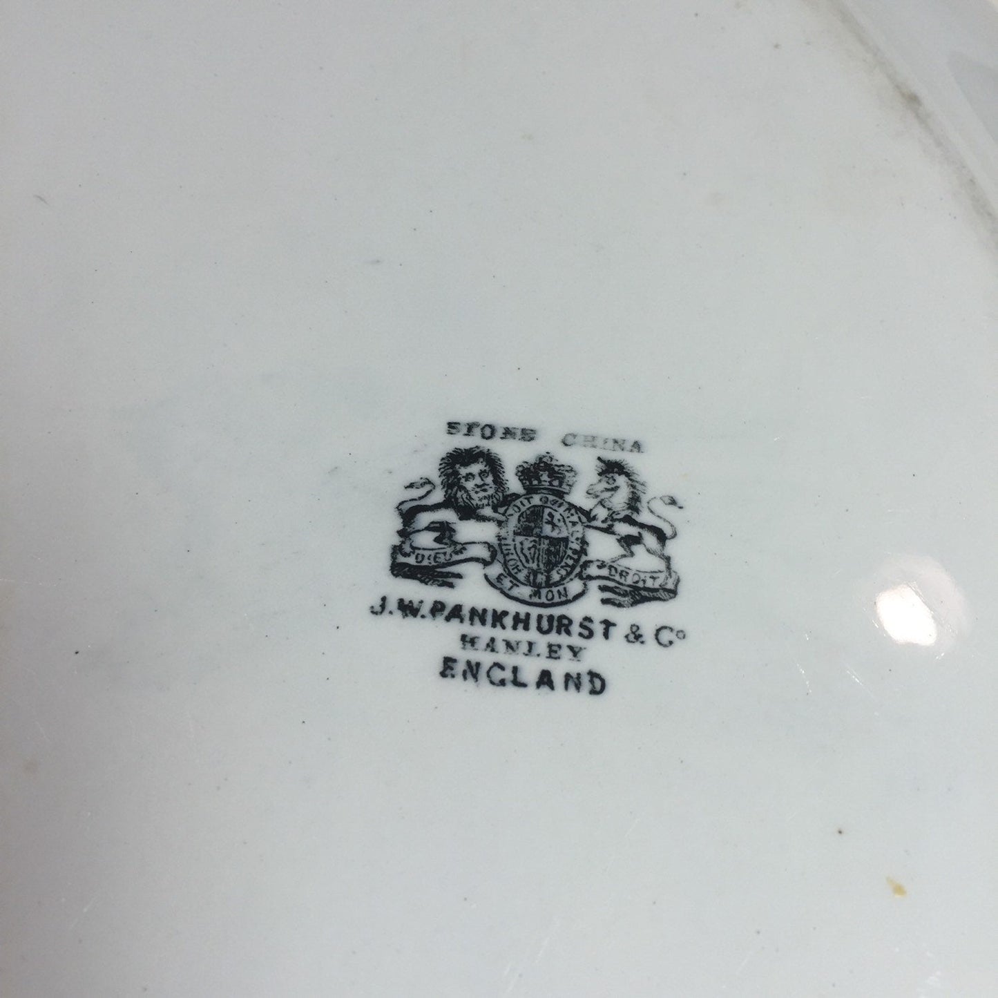 Large White Ironstone Platter Vintage Pankhurst England - Eagle's Eye Finds