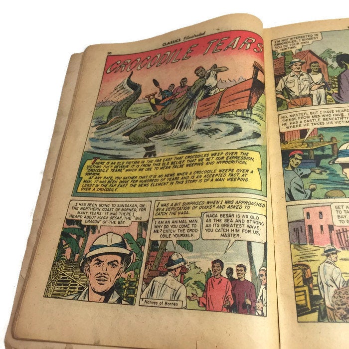 Classics Illustrated Fang and Claw No. 123 Comic Book Vintage - Eagle's Eye Finds