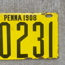 Load image into Gallery viewer, 1910 Pennsylvania Porcelain License Plate Vintage Auto Wall Decor 10231
