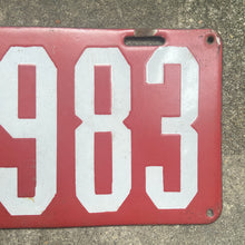 Load image into Gallery viewer, 1914 New Jersey Porcelain License Plate Vintage Red Car Wall Decor
